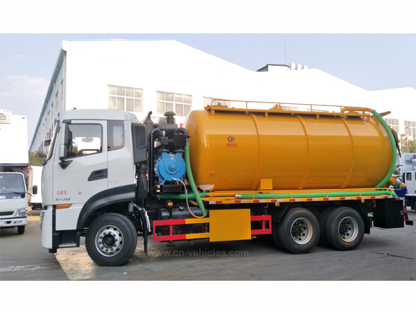 Dongfeng Cummis Engine 22cbm Septic Sewer Truck  With Vacuum Tanker For Sale