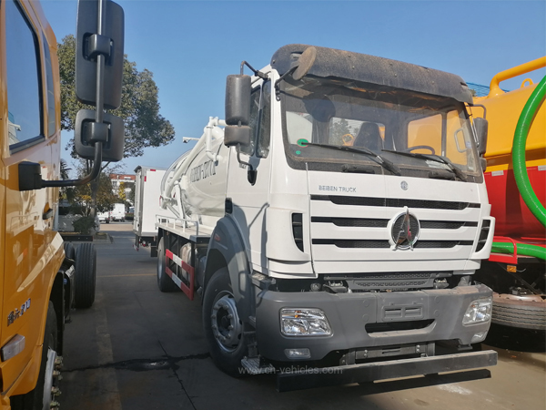 BEIBEN North Benz 8cbm To 12cbm Cubic Meter Vacuum Sewage Suction Truck Septic Tanker Truck Based on Mercedes Benz technology