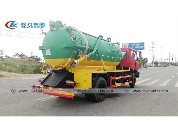 Dongfeng RHD 10cbm 10000Liters Liquid Waste Sewage Vacuum Suction Truck