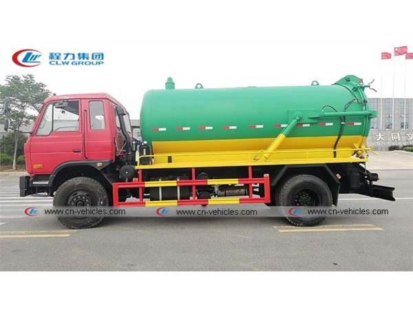 Dongfeng RHD 10cbm 10000Liters Liquid Waste Sewage Vacuum Suction Truck