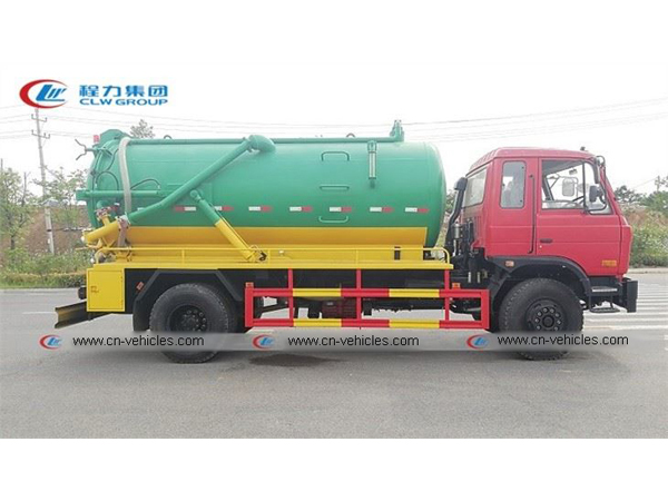 Dongfeng RHD 10cbm 10000Liters Liquid Waste Sewage Vacuum Suction Truck