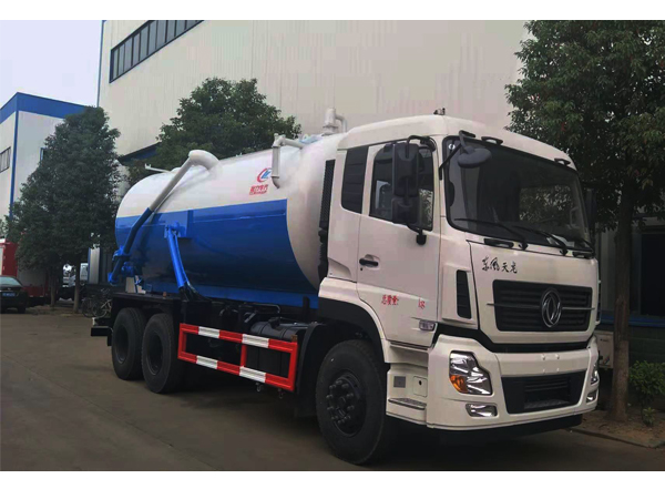 Dongfeng 240HP Cummins Engine 16cbm  Rear 2 Axle Sewage Tank Truck for Sales