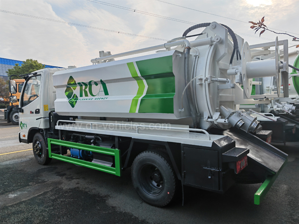 Foton RHD 6CBM High Pressure Combined Suction and Jetting Sewage Cleaner Truck