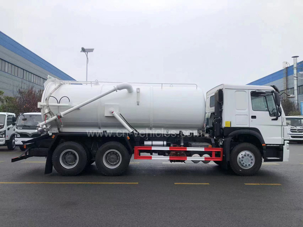 Sinotruck howo High Pressure Vacuum Fecal Suction Vehicle 12000liters Sewage Sewer Cleaning Truck