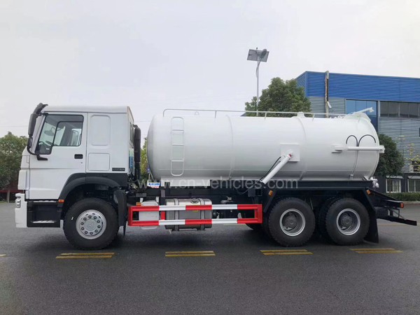 Sinotruck howo High Pressure Vacuum Fecal Suction Vehicle 12000liters Sewage Sewer Cleaning Truck