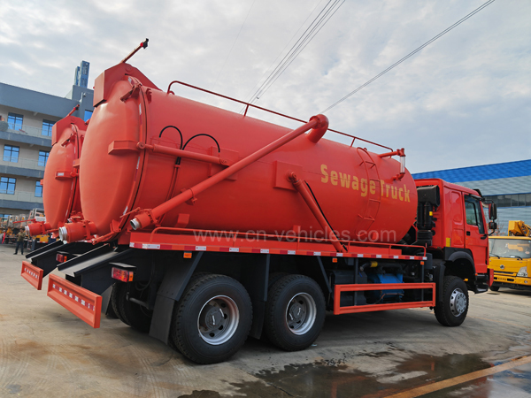 Sinotruk HOWO 12wheeler Full Drive 20cbm Sewage Suction Vacuum Truck