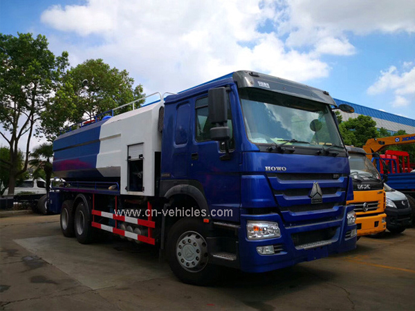 HOWO Sinotruck 6cbm Water Tanker 10cbm Sewage Tanker High Pressure Vacuum Suction Truck  For Sale