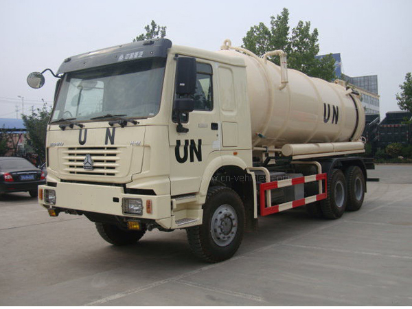 10m3 to 12m3 Full Driving 12 Wheel UN Sewage Tanker Truck with Self Dumping System